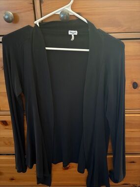 Splendid Black Open-Front Cardigan
